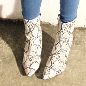 Snakeskin Booties